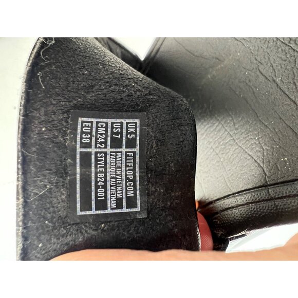 FitFlop B24 Womens Lulu Superglitz Black Slide Sandals sz 7 - Picture 5 of 5